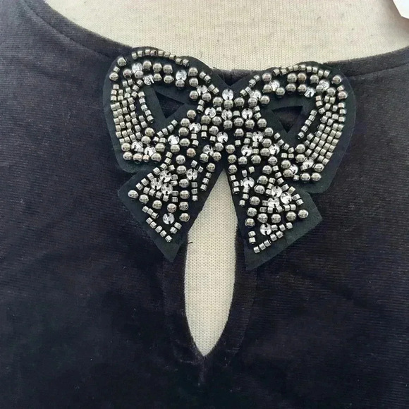 NWT Loft Velvet Look Embellished Top - Picture 4 of 9